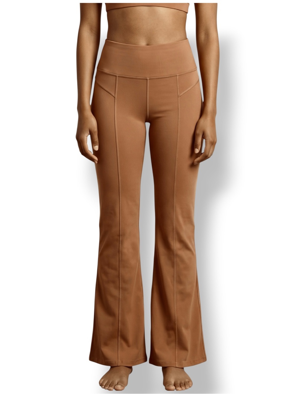4/$20 JOY LAB High Rise Flare Yoga Pants Brown Athletic Leggings Size Medium
